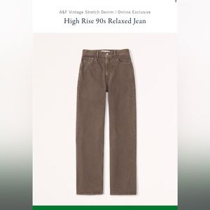 Abercrombie and Fitch - High rise 90’s relaxed jeans in dark brown *Curve Love*
